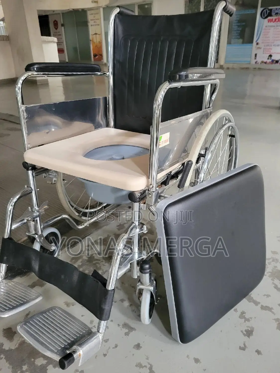 Commode Wheelchair - Stainless Steel姑مwheelchair*拎wheelchair
