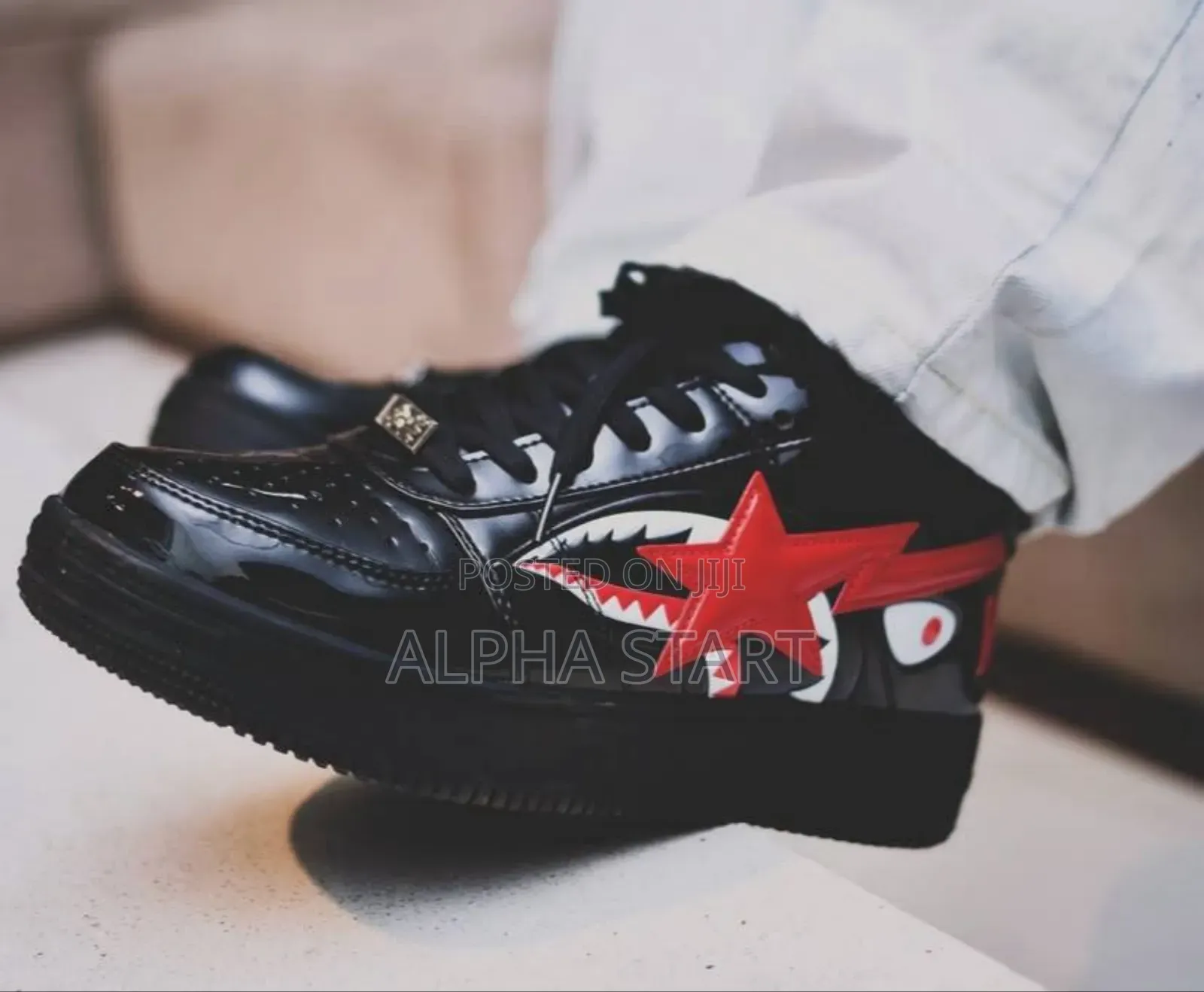 A Bathing Ape Bape-Sta ‘Shark’ “Triple Black’ Men’S Shoes
