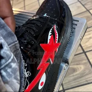 A Bathing Ape Bape-Sta ‘Shark’ “Triple Black’ Men’S Shoes