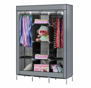 Photo - Folding Wardrobe Storage Rack Close Storage(Color May Vary