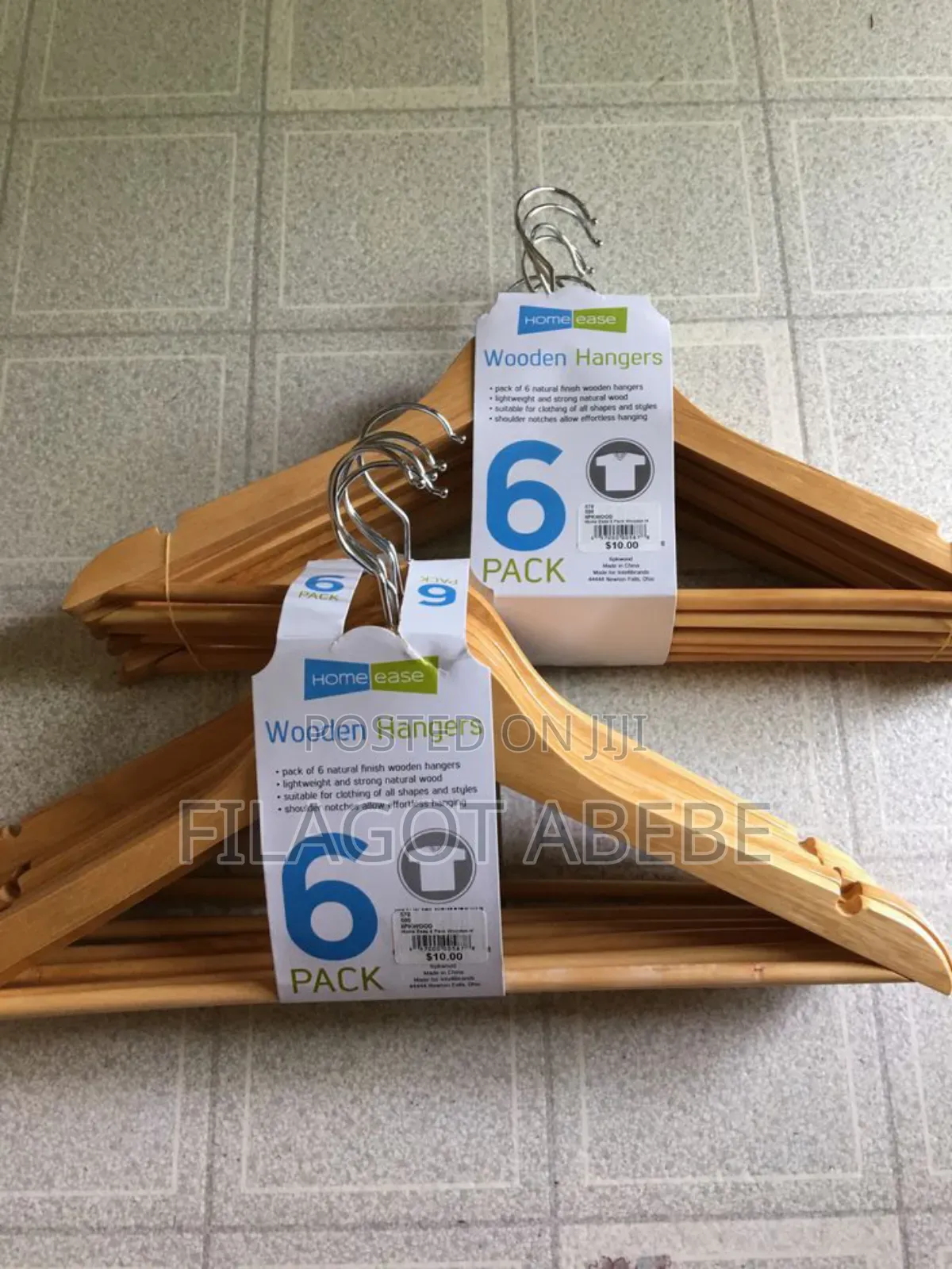 Premier Housewares Wooden Clothes Hangers, Set of 24