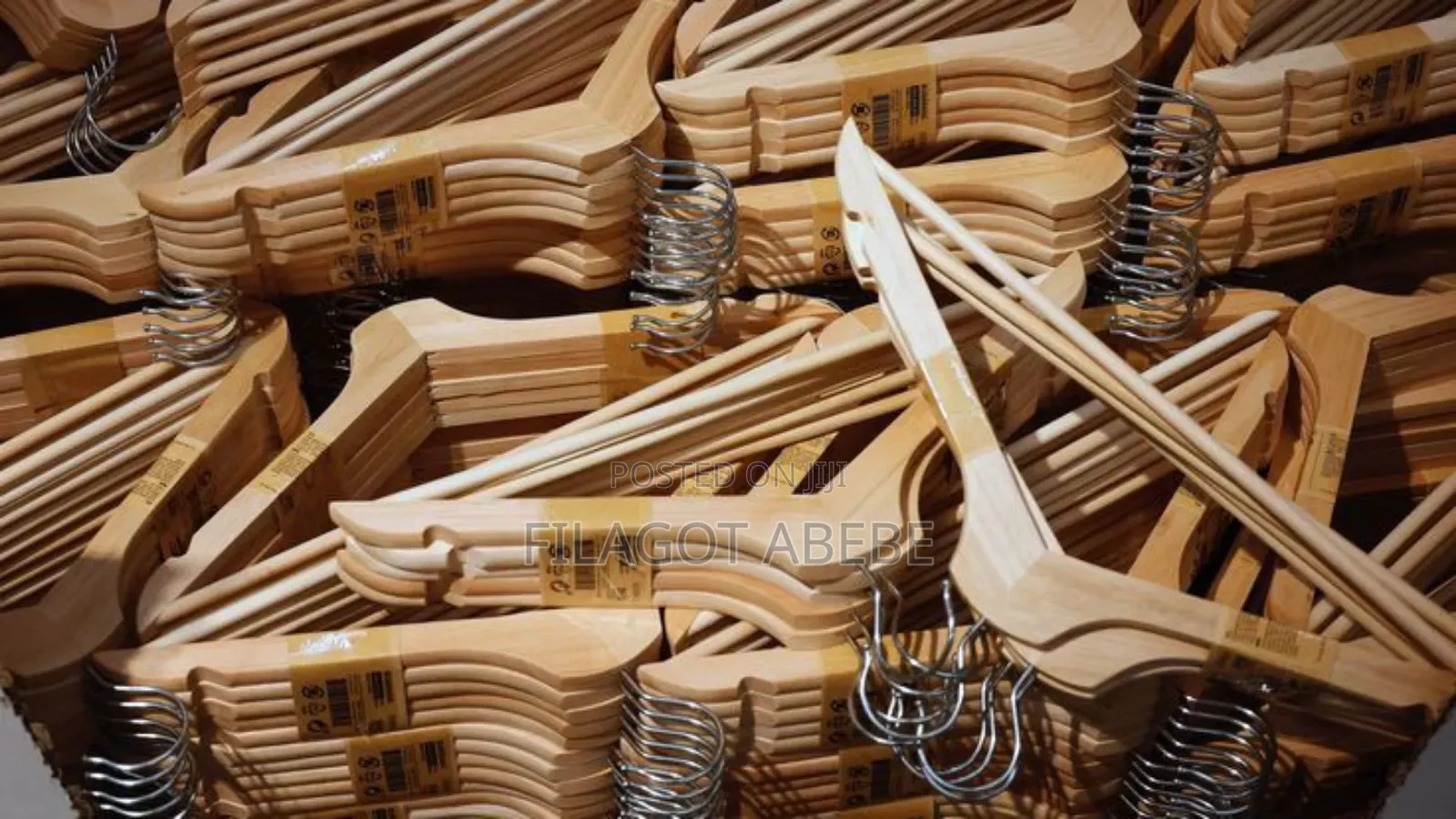 Premier Housewares Wooden Clothes Hangers, Set of 24