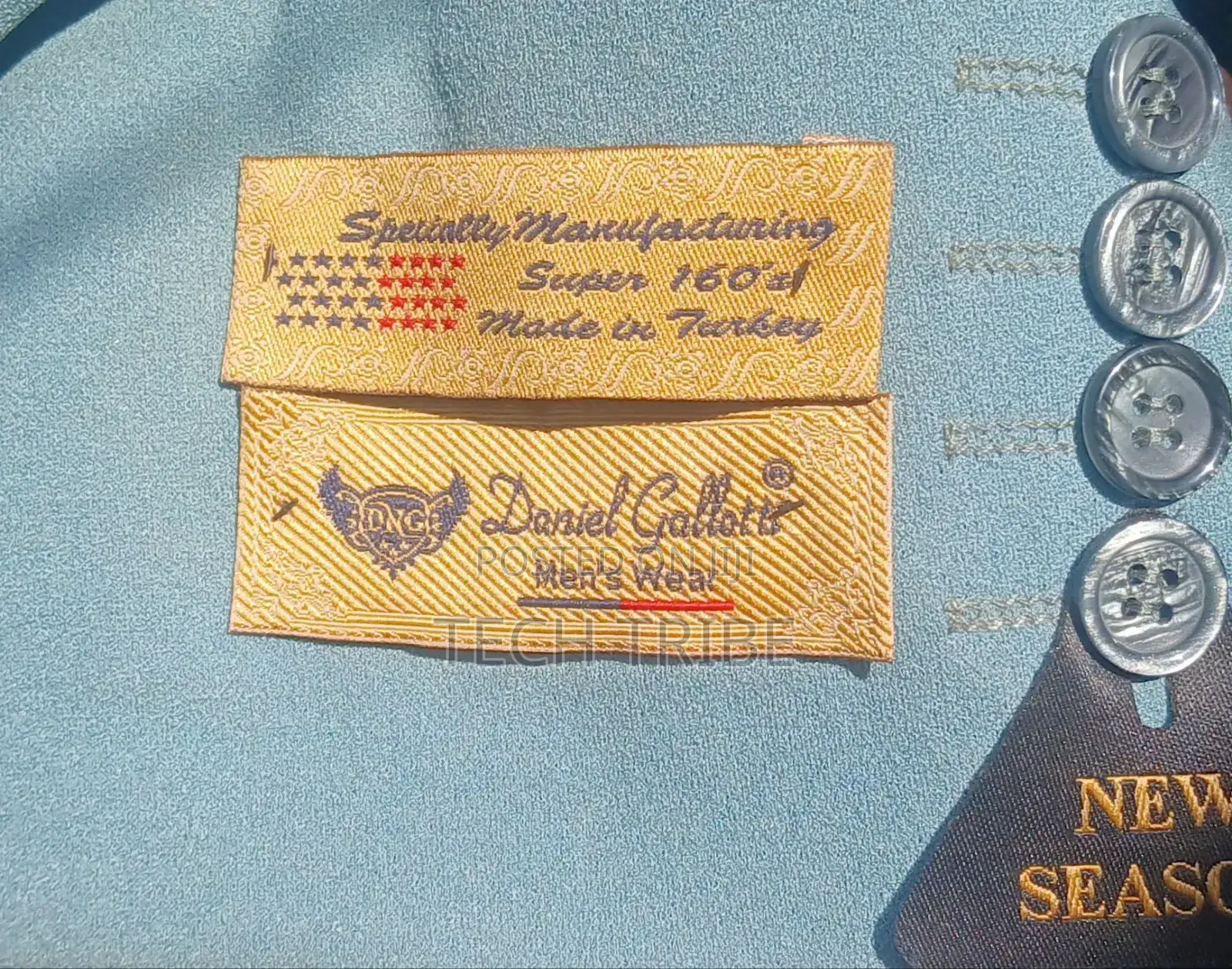 Elastic Suit Size 56 Only Once Worn Premium Light Blue Turkey Suit