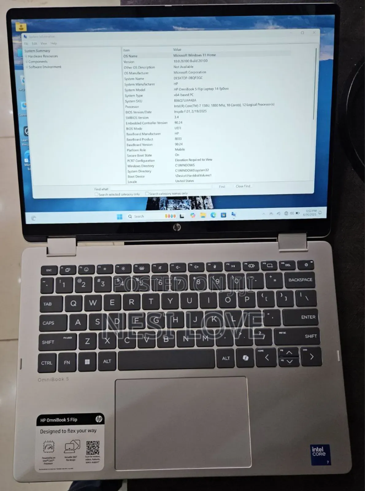 New Laptop HP OmniBook X Laptop 14-Fe0097nr 16GB Intel Core I7 SSD 1T