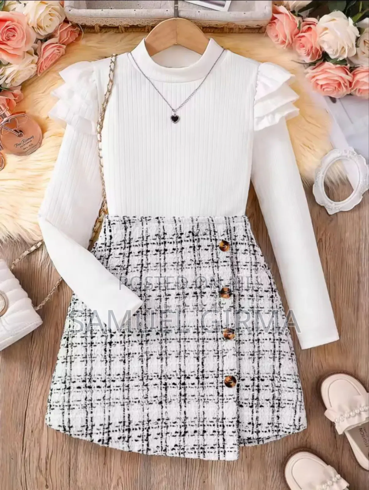 Girls Formal Party Top and Skirt Set Size: 8-12 Years