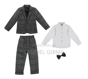 Photo - Mk- 0592 Boys Casual Suit With Shirt or Long Sleeve T-Shirt