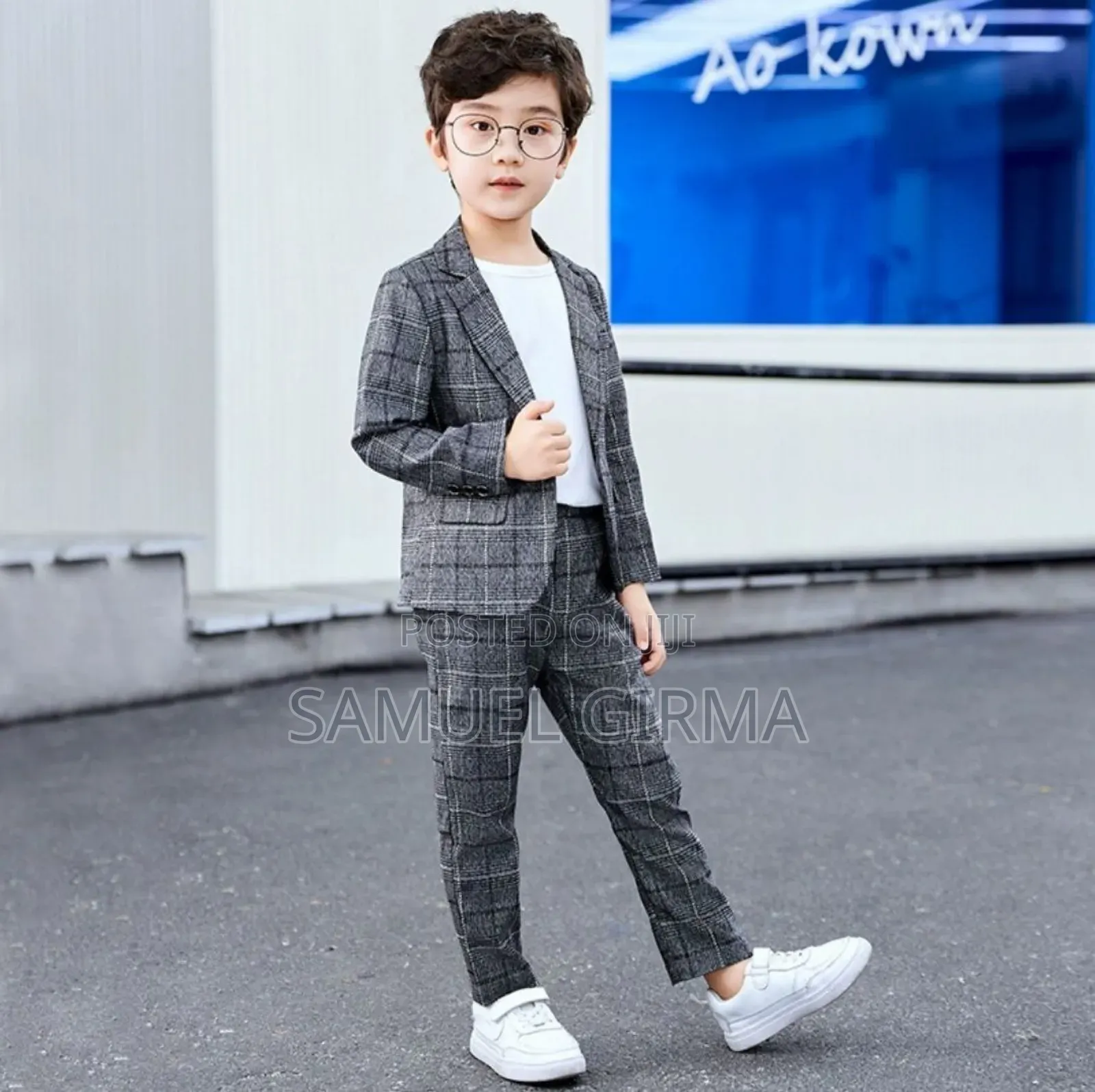 Mk- 0592 Boys Casual Suit With Shirt or Long Sleeve T-Shirt