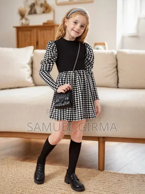 Photo - Mk- 0593 Girls Simple Casual Dress Size: 1-8 Years