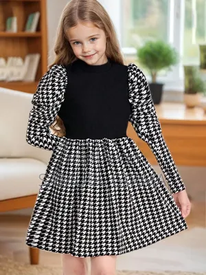 Mk- 0593 Girls Simple Casual Dress Size: 1-8 Years