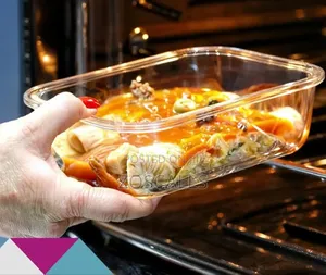 Mini Glass Patra or Food Container With Lid