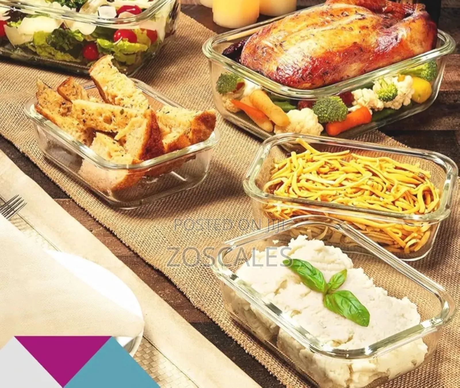 Mini Glass Patra or Food Container With Lid