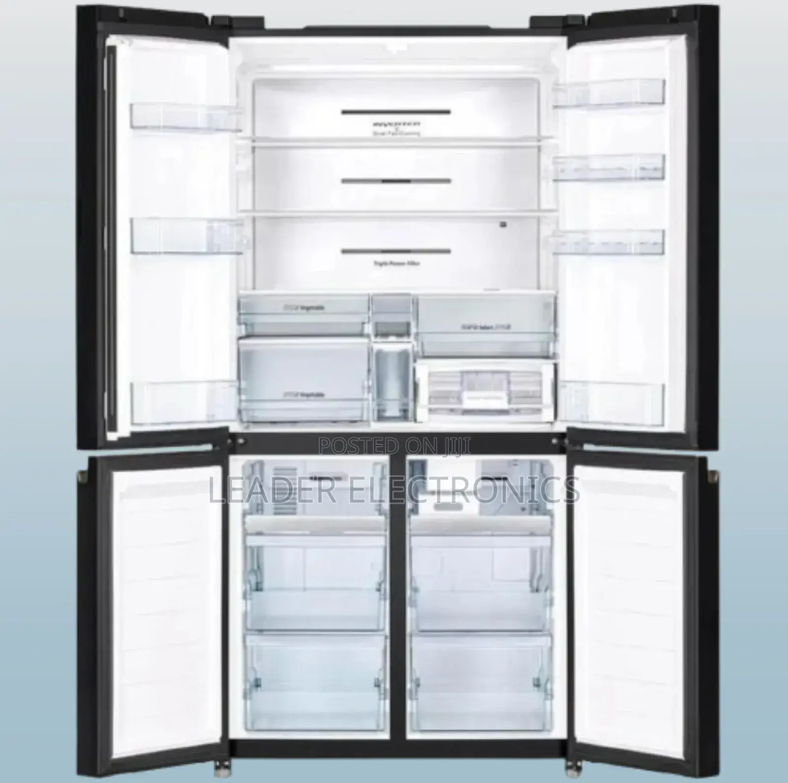 Hitachi Refrigerator 4-Door Refrigerator- Glass Black