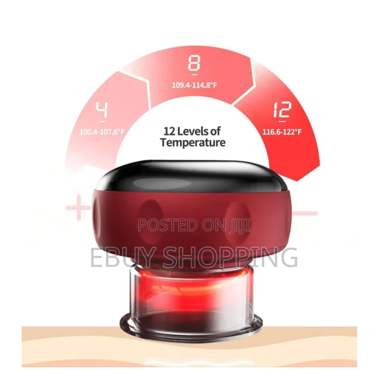 Portable Red Light Cupping Massager–Rechargeable Adjustable