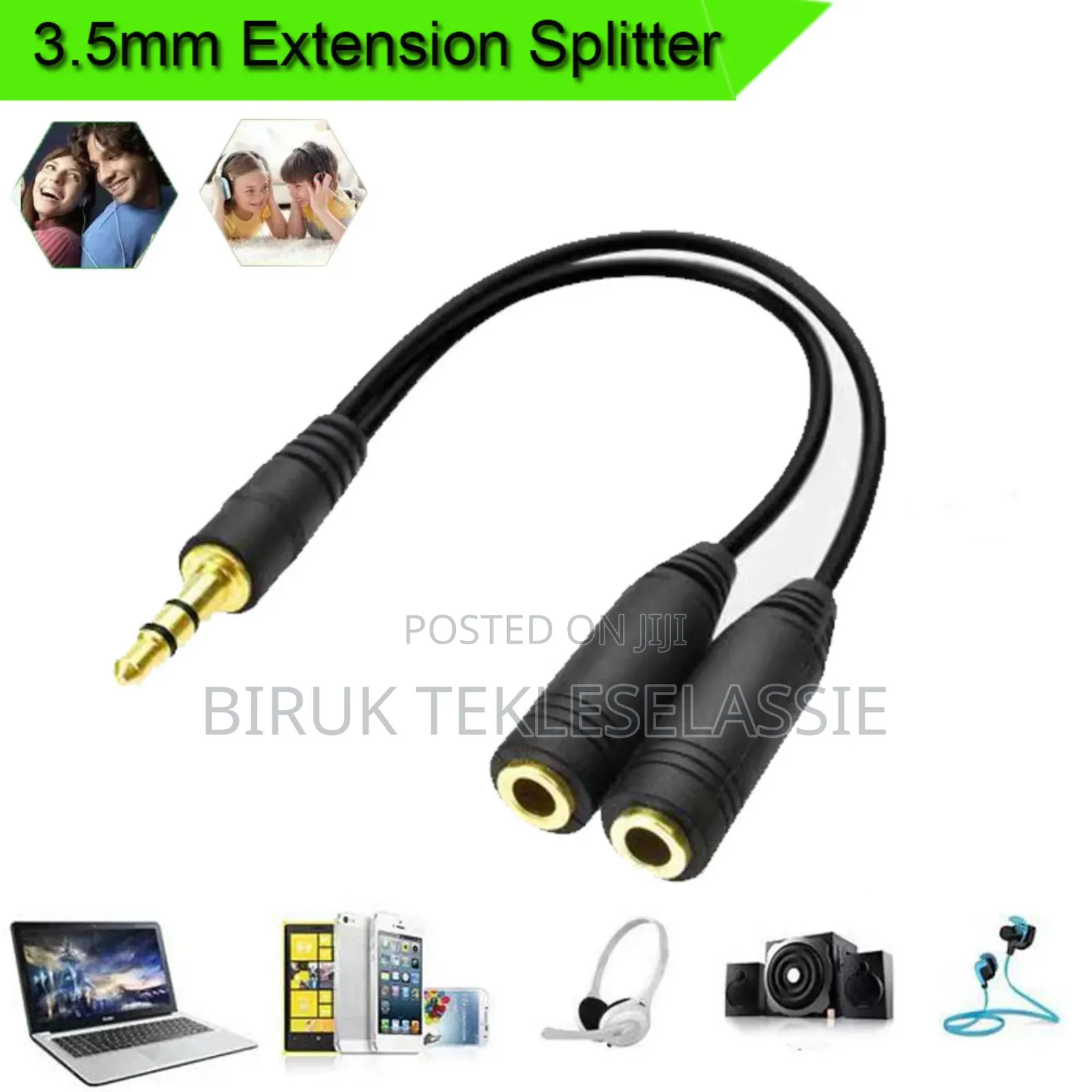 3.5mm Headphone Splitter,Share Your Sound on Multiple Device