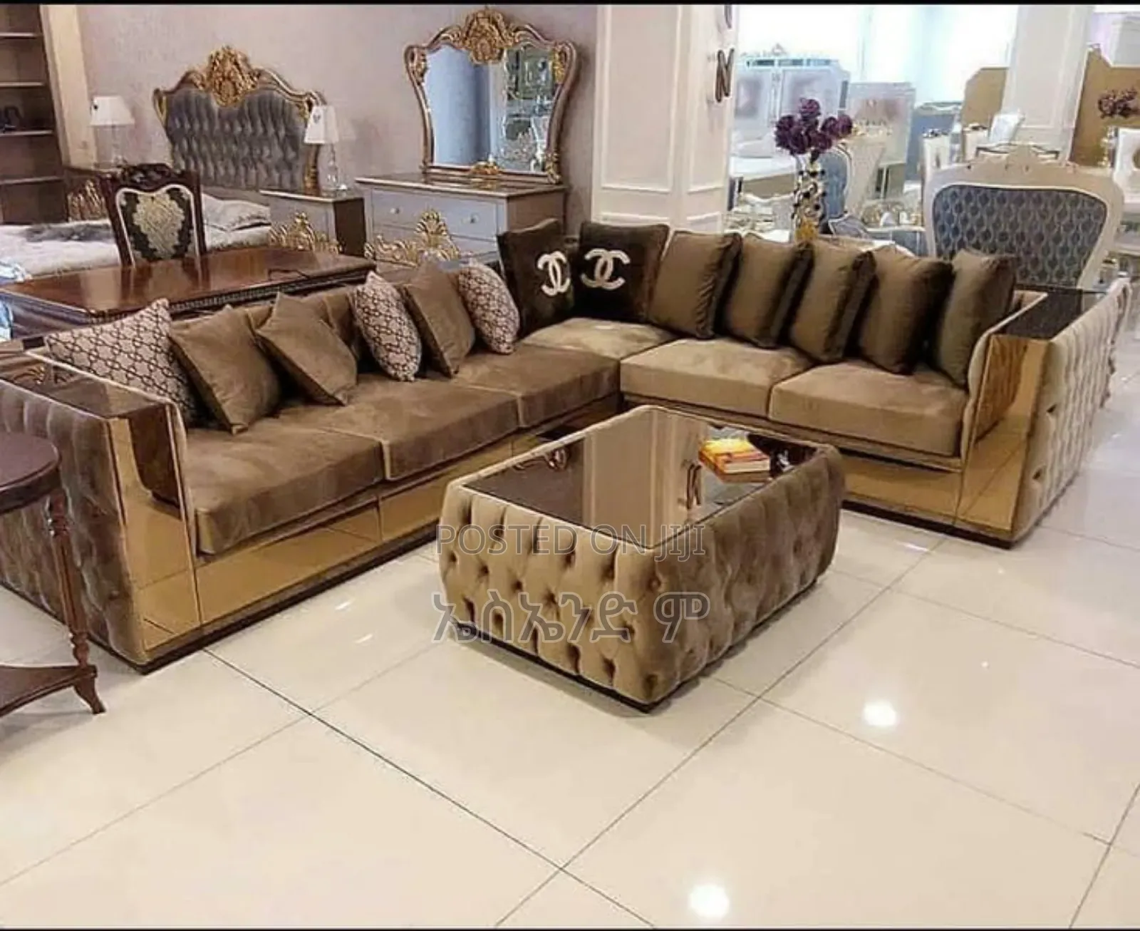 Wooden Sofa Design With Table