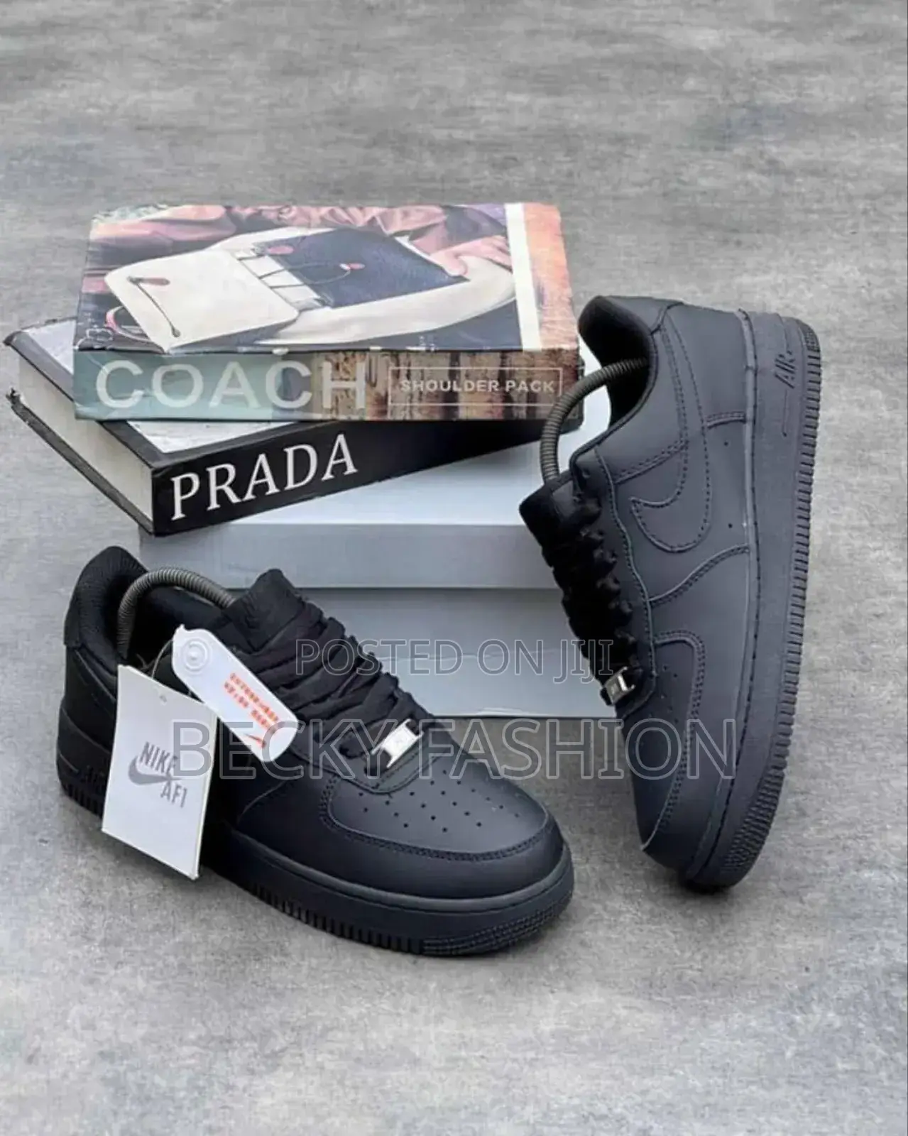 Nike Air Force Low 1 Triple Black Shoes