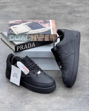Photo - Nike Air Force Low 1 Triple Black Shoes
