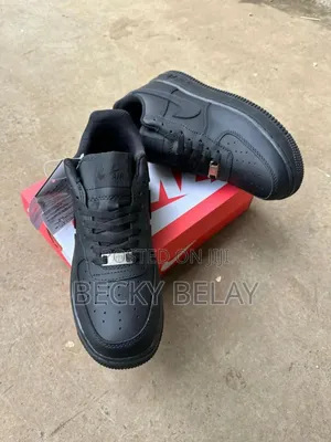 Nike Air Force Low 1 Triple Black Shoes