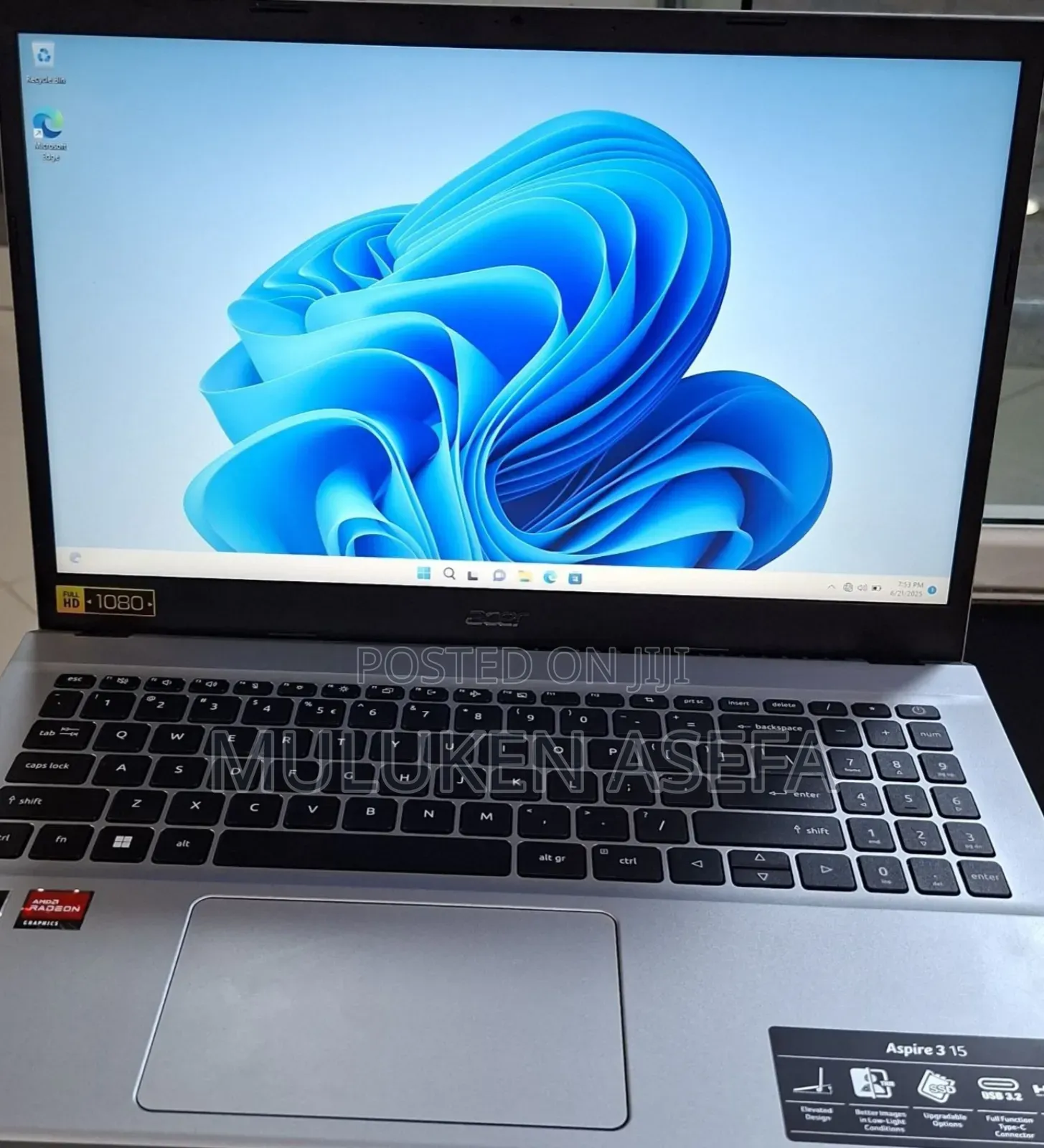 New Laptop Acer Aspire 3 16GB AMD Ryzen 7 SSD 512GB