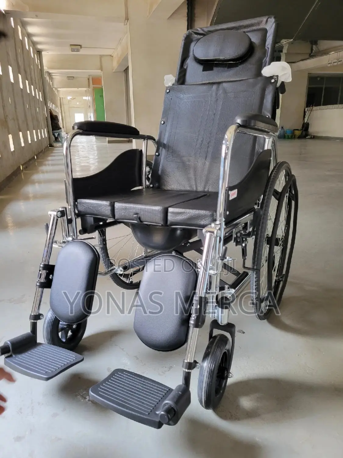 Rieort Wheelchair With Reclining凼٠resistant Large Backrest