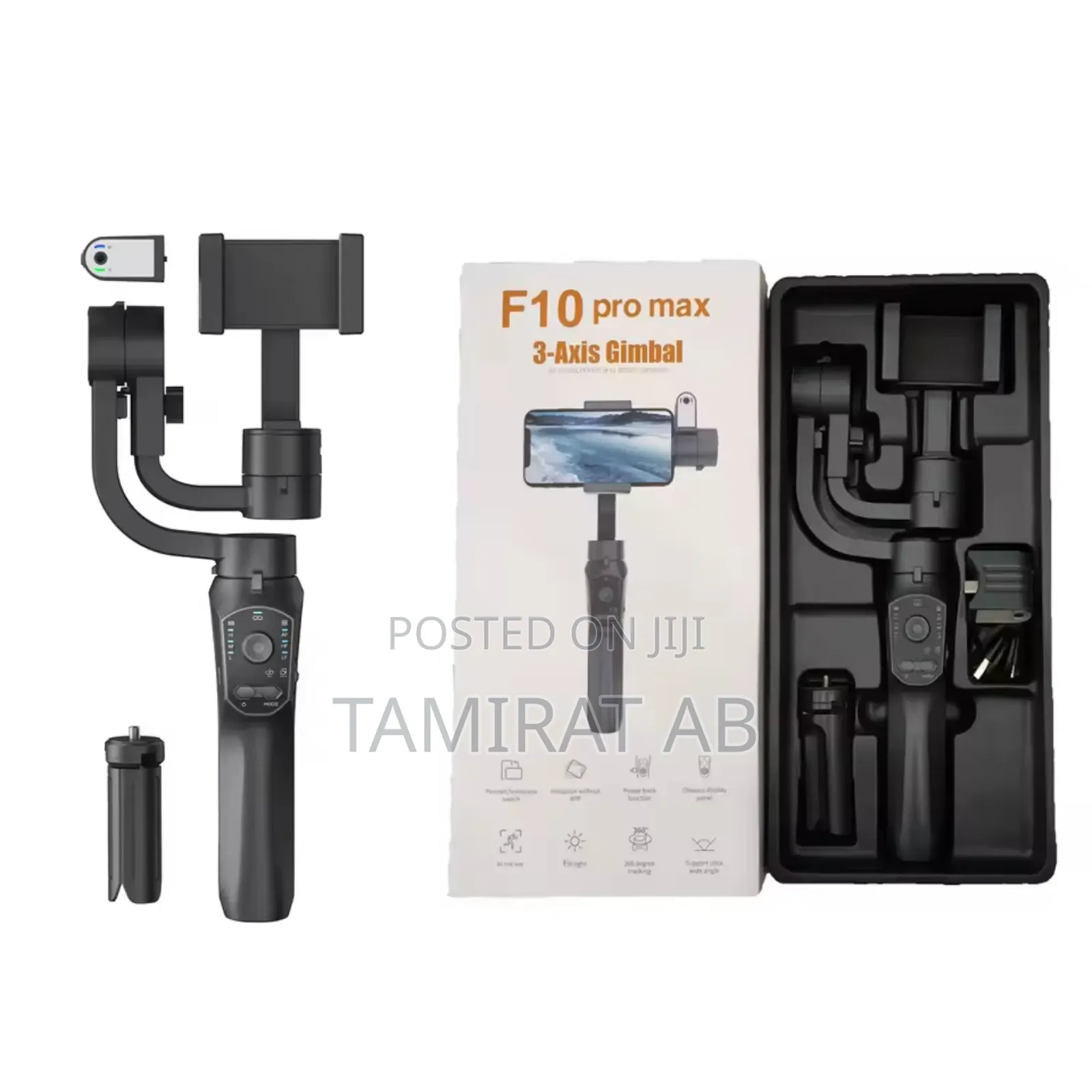 F10promax 3-Axis Gimbal Stabilizer - Fill Light Ai Tracker