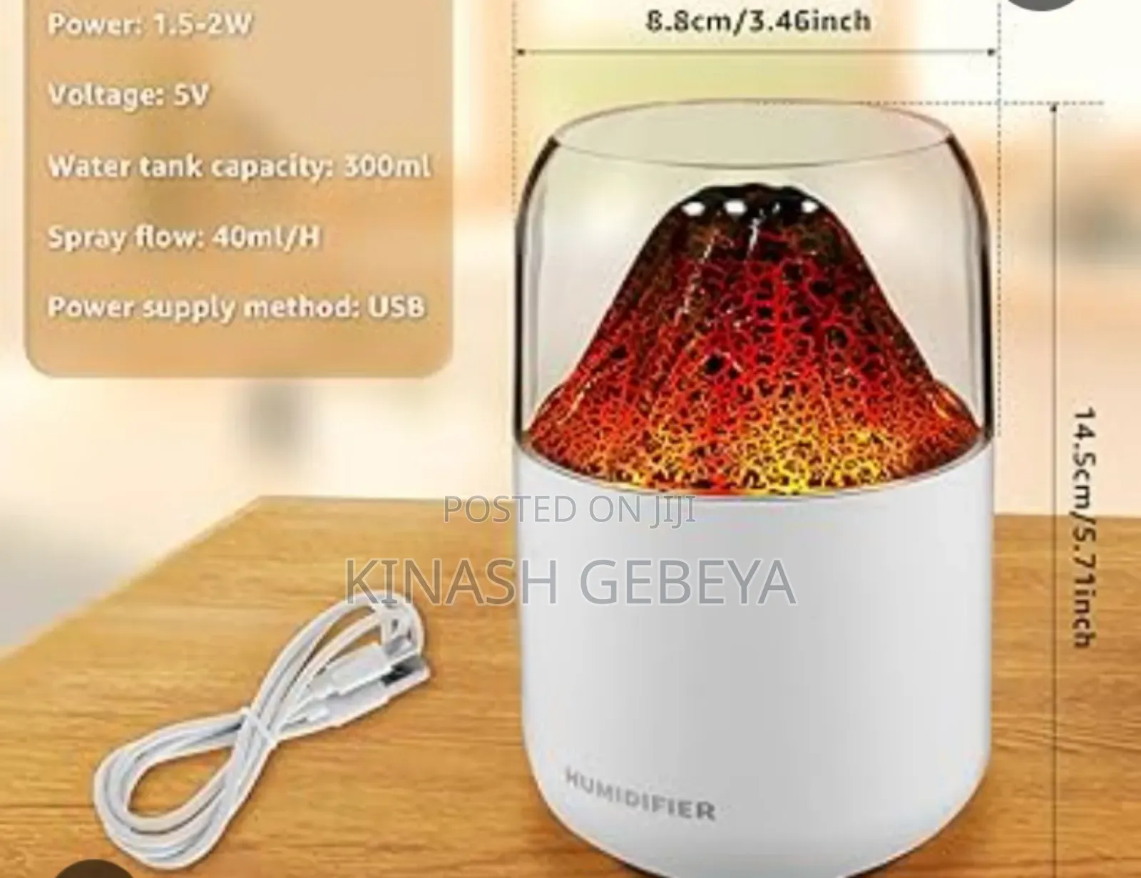 Flame Volcano High Quality Humidifier(ለግሩም መአዛ)
