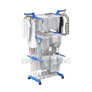 Photo - **Heavy-Duty 3-Level Garment Hanger–Quick-Dry Space-Saving