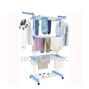 Photo - **Adjustable Triple-Layer Laundry Rack – No More Wrinkles!*