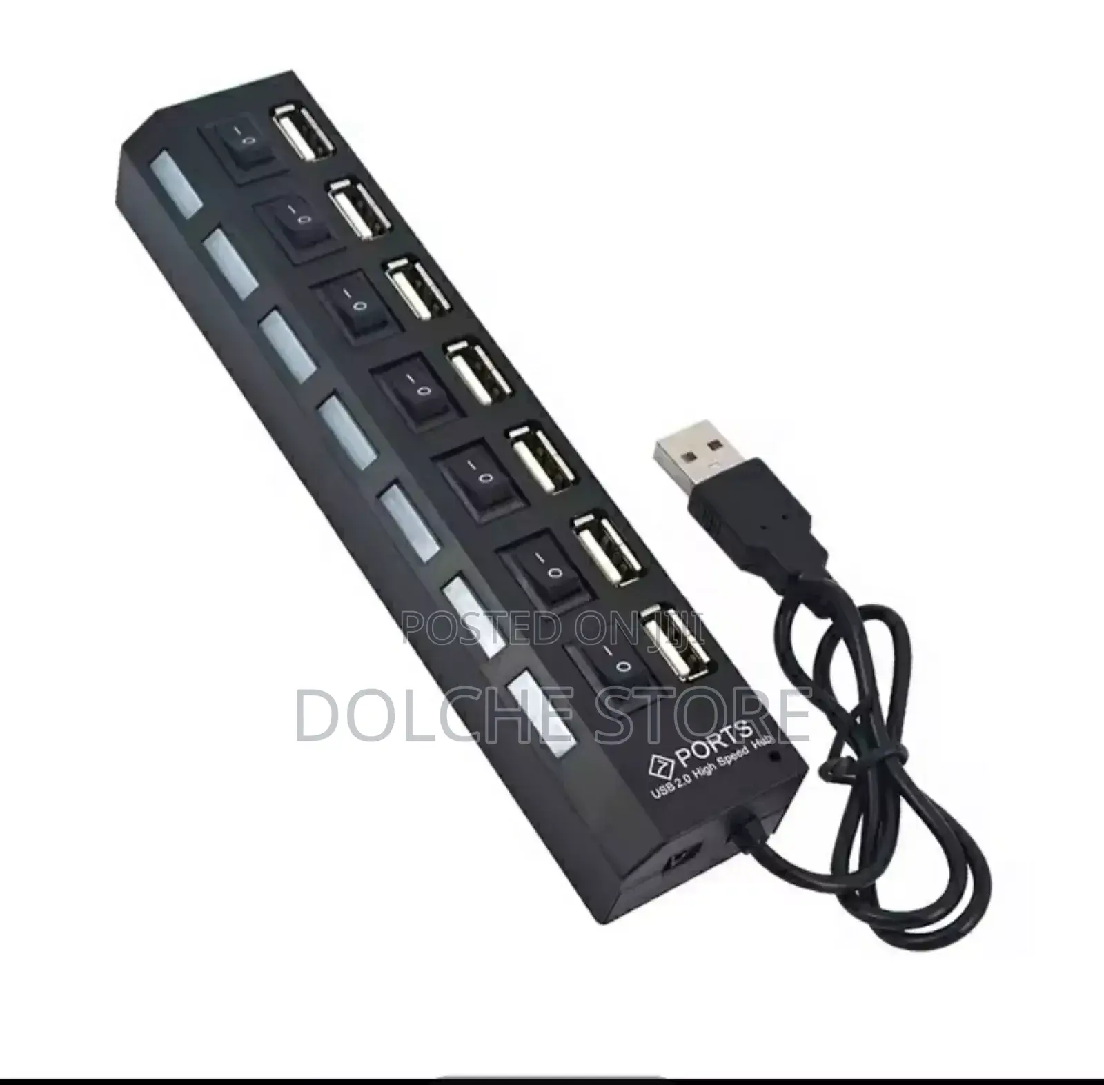 Usb Hub 2.0 Adapter High Speed Multi 7 Ports Hub for Com/Lap