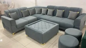 Photo - Velvet Sofa Design With Table