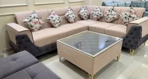 6 Seater Velvet Design With Table