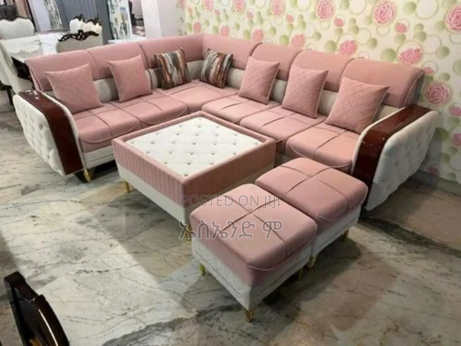 Fabric Sofa Design With Table