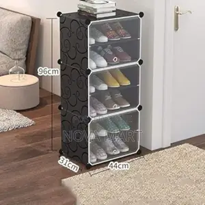 Transparent Single Door Shoe Rack Dustproof Plastic