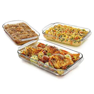 Photo - ፓትራ | Tempered Glass Bakeware Set 3pcs