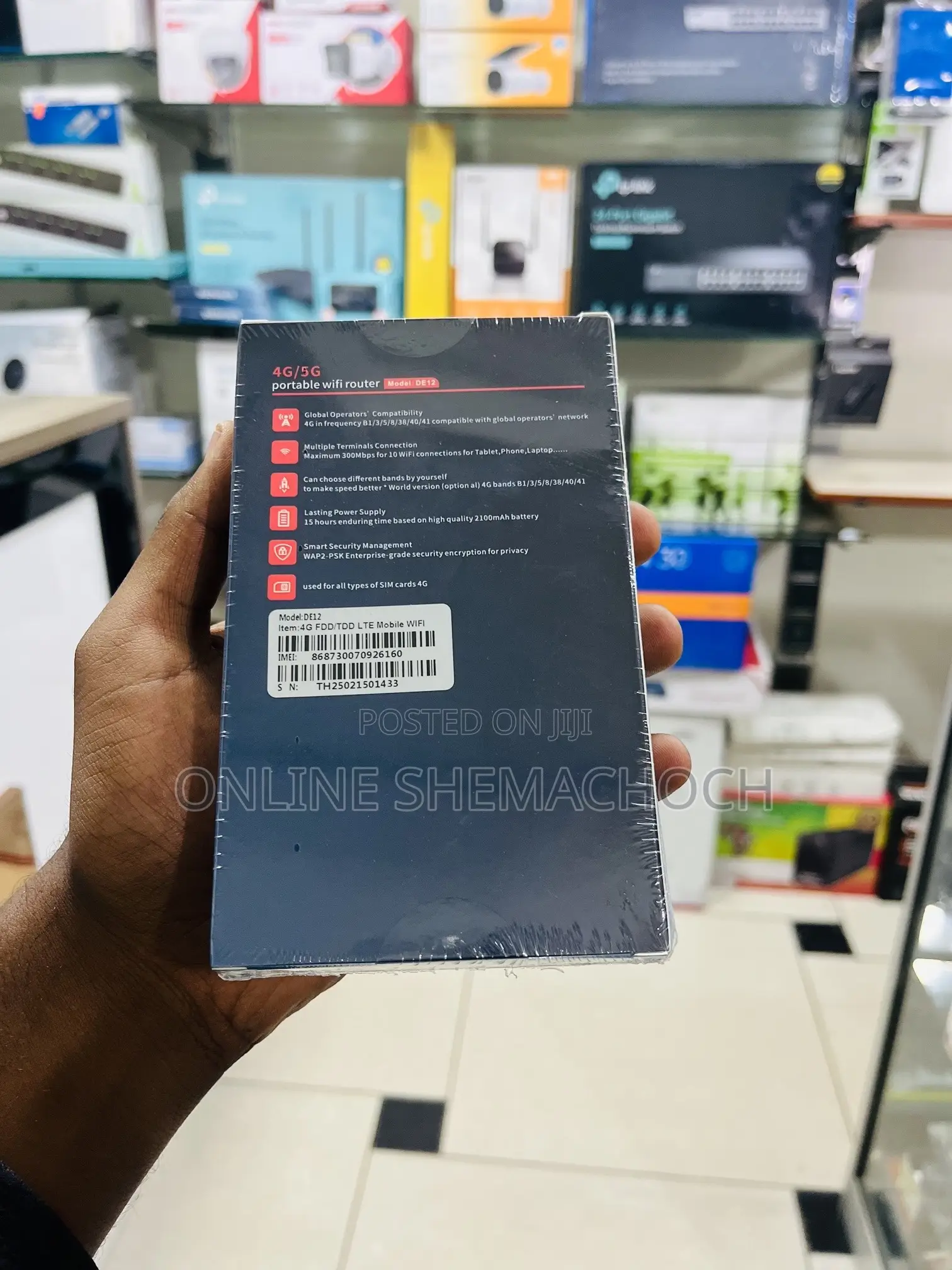 Denakin 4g/5g Portable 300mb/S Wifi Router