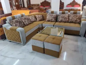 Kharira L Shaped Sofa Design With Table