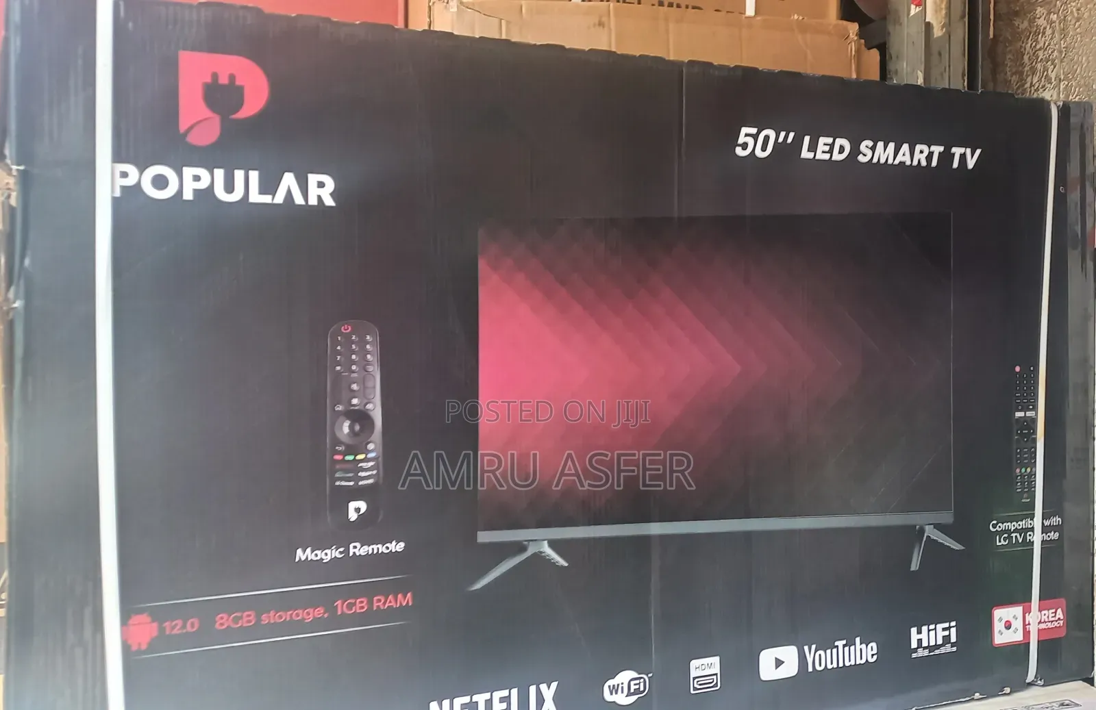 Popular Tv 50 Smart Android Double Glass 2025 Magic Remot