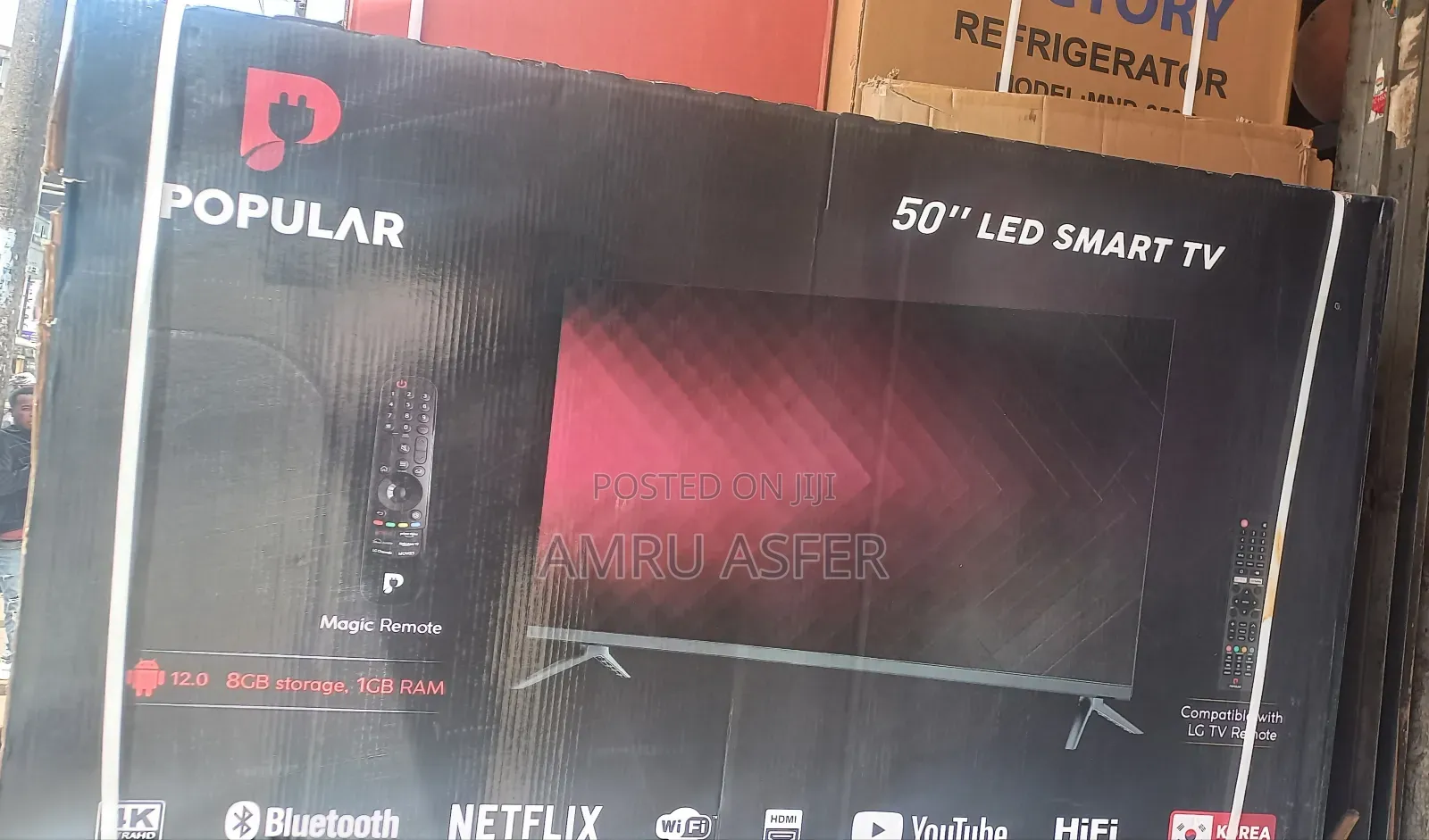 Popular Tv 50 Smart Android Double Glass 2025 Magic Remot