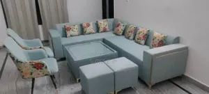 Rolled Arm Sofa With Table