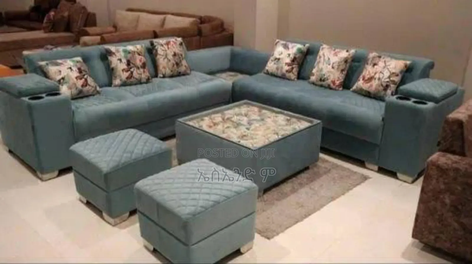 Low Seated Sofa With Table