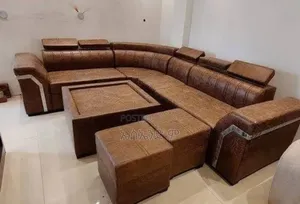 Curved Couch With Table