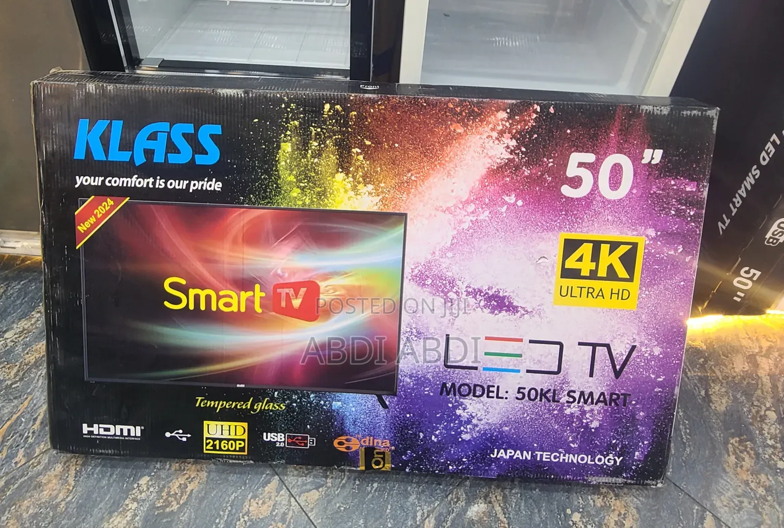 Klass Tv 50 Inch Smart Doubel Glass
