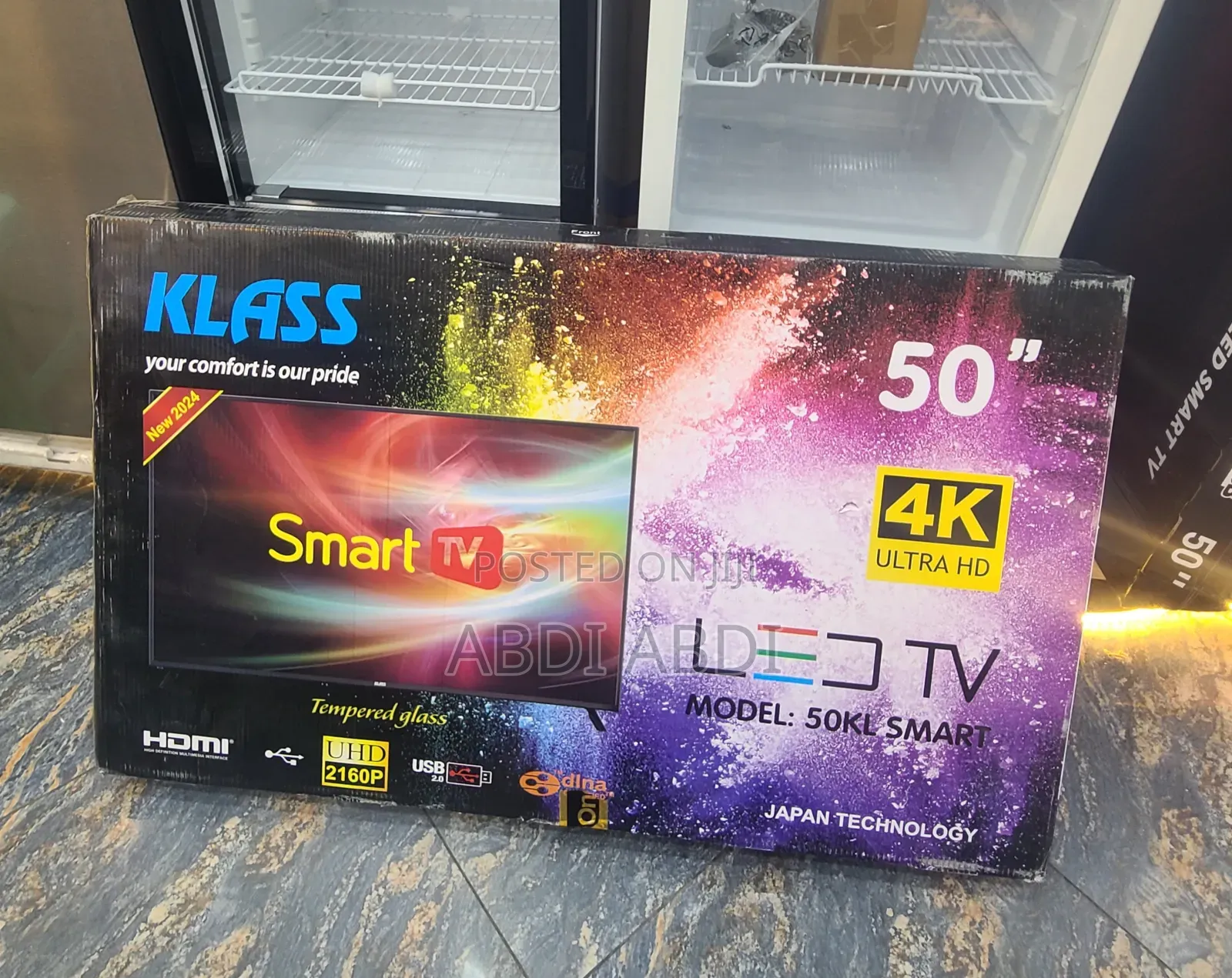 Klass Tv 50 Inch Smart Doubel Glass