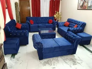 Photo - Velvet Vista Sofa Design With Table