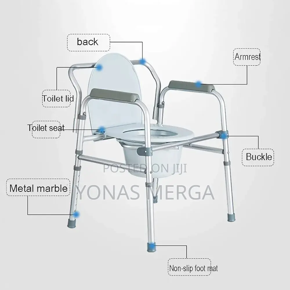 Commode, Adjustable丙د-wide Seat, Bucket And Lidم飛pot Chair