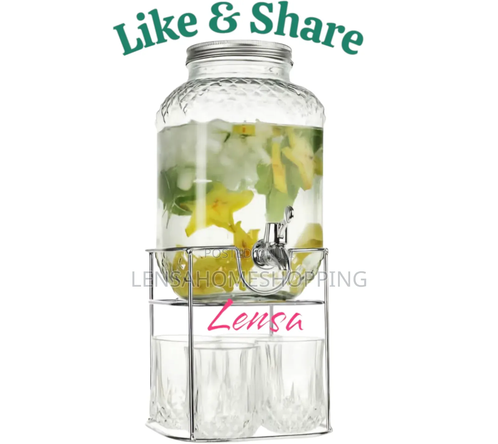 Juice Jar 4l With Glasses