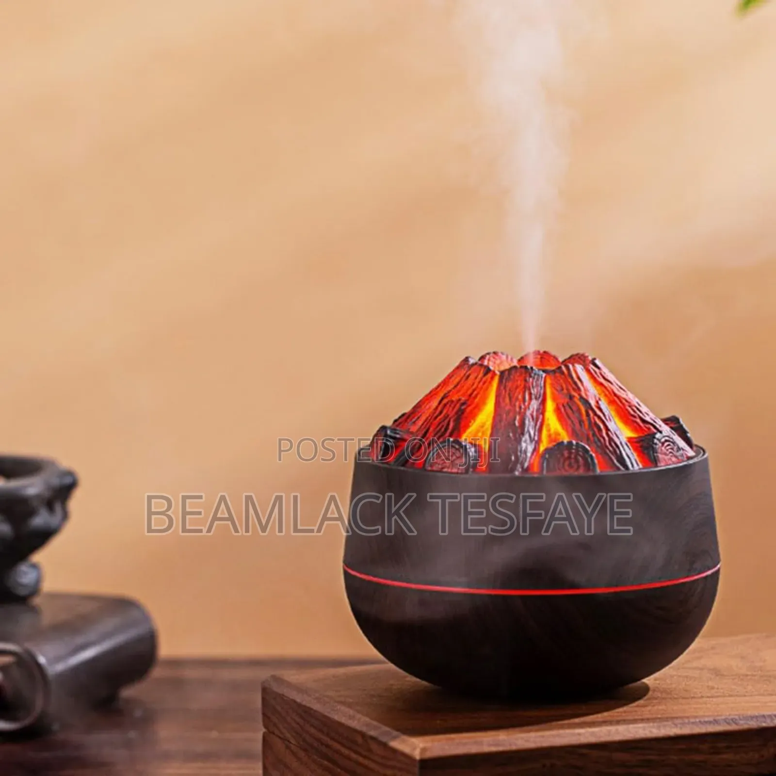 በኤሌክትሪክ የሚሰራ Flame Diffuser (Charcoal Fire Humidifier)