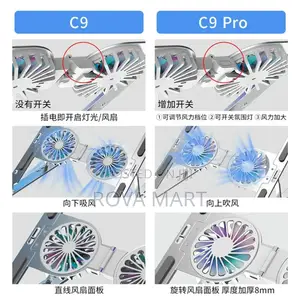 C9 Pro Adjustable Laptop Stand Folding With Cooling Fan