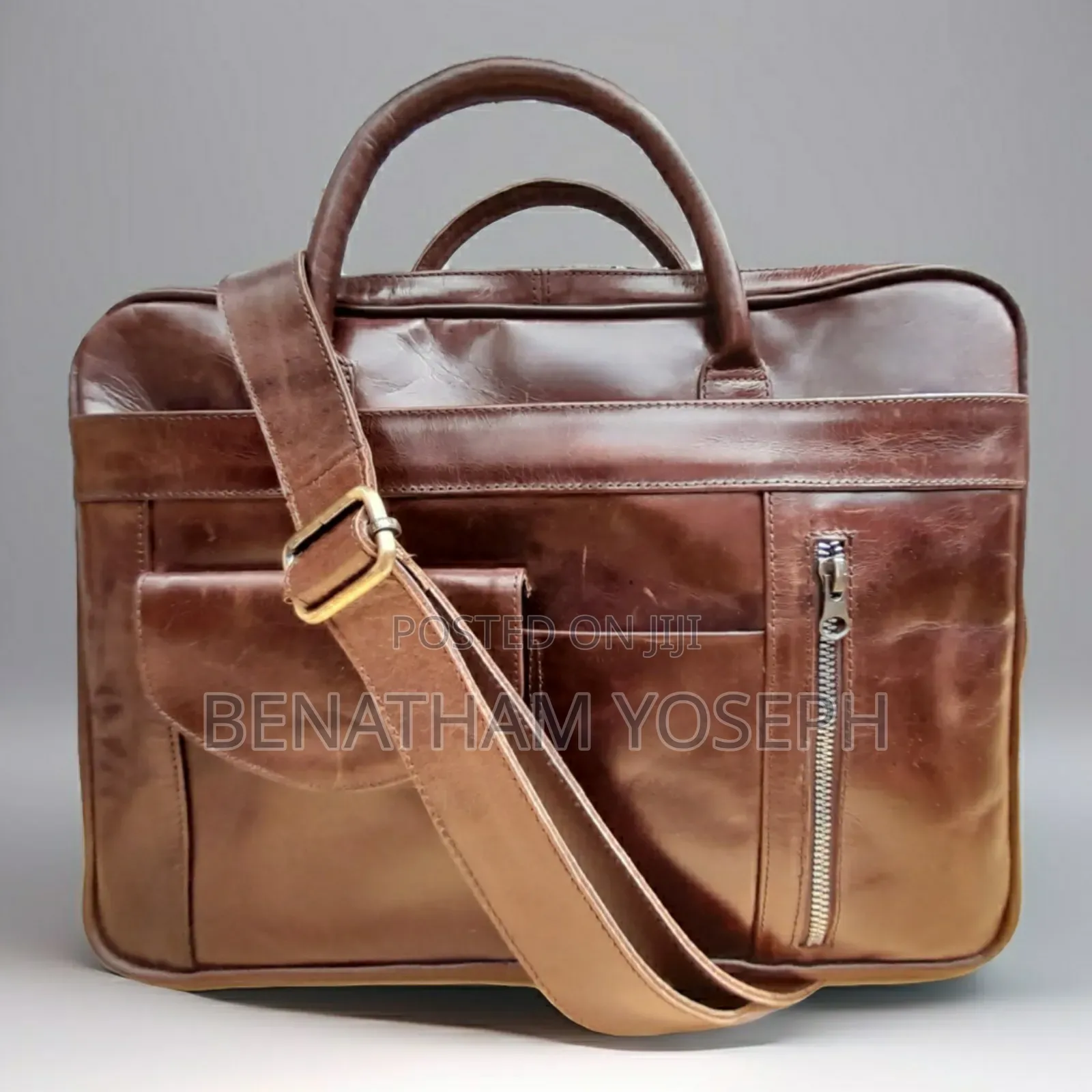 Leather Laptop Sling Bag