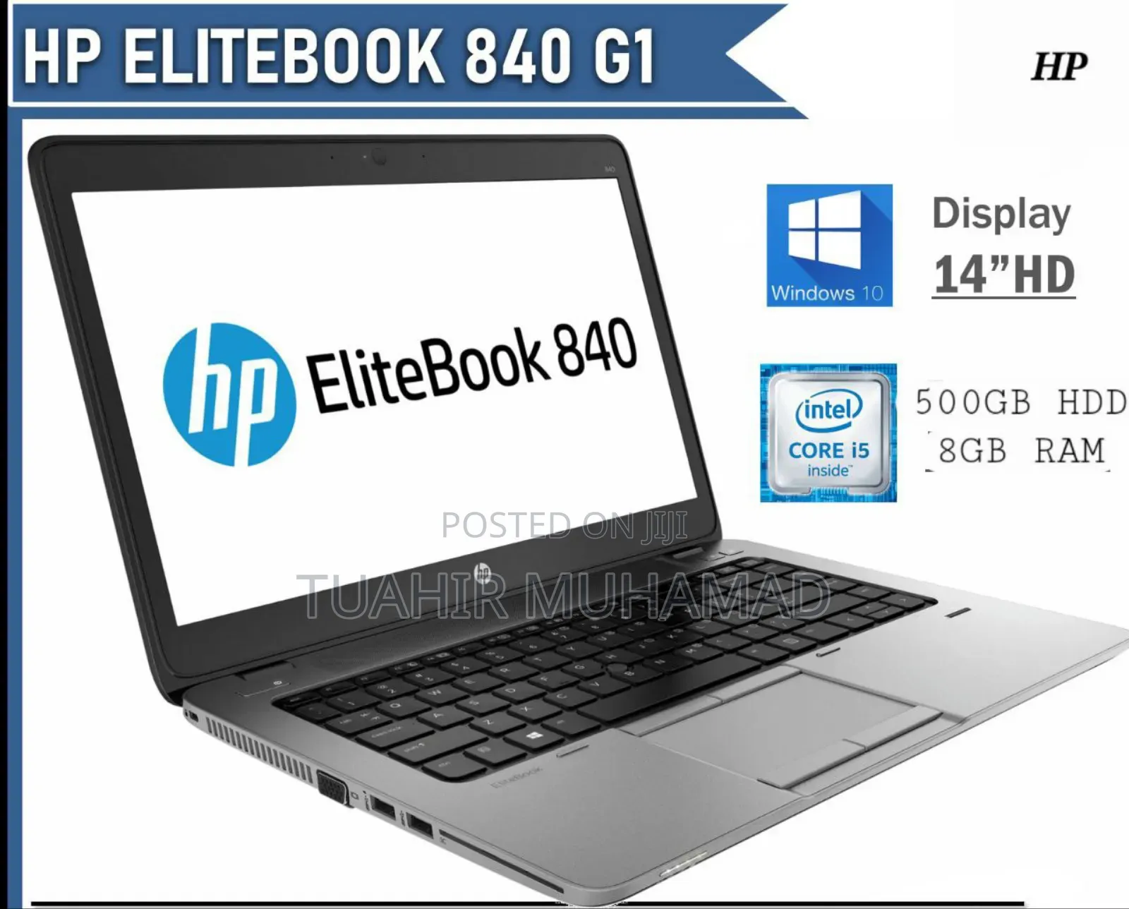 New Laptop HP EliteBook 840 8GB Intel Core I5 HDD 500GB